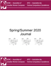 Spring/Summer 2020 Journal Ejournal ACWC/AFCC Spring/ Summer 2020