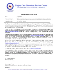 Request for Proposals