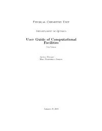 User Guide of Computational Facilities