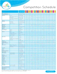 Competition Schedule