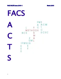FACS FACTS Issue 2016-1 March 2016 1