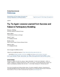 Lessons Learned from Success and Failure in Participatory Modeling