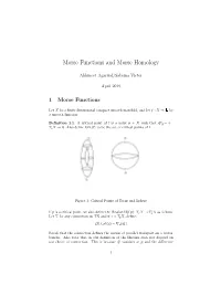 Morse Functions and Morse Homology