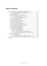 Table of Contents