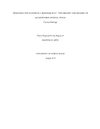The History and Memory of Quakertown, Denton, Texas