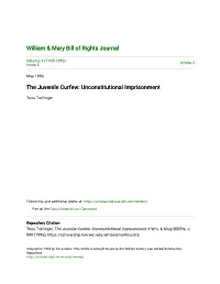 The Juvenile Curfew: Unconstitutional Imprisonment