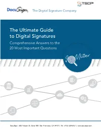 The Ultimate Guide to Digital Signatures Comprehensive Answers to the 20 Most Important Questions
