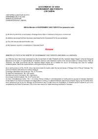 Answered On:14.08.2000 Ganga Action Plan Shankar Prasad Jaiswal