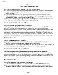 Chapter 4 Utah State Defense Force Act