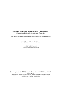 Issue Composition of Contentious Politics in the Visegrad Countries