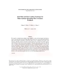 Joint Pilot and Data Loading Technique for Mimo Systems Operating with Covariance Feedback