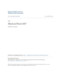 Mind and Heart 2007 Whitworth University