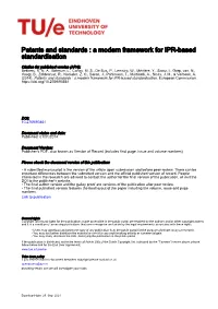 Patents and Standards : a Modern Framework for IPR-Based Standardisation