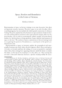 Space, Borders and Boundaries in the Letter of Aristeas