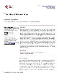 The Idea of Perfect Man