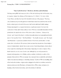 “Time Can Be Rewritten”: the Doctor, the Book, and the Database