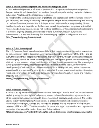UI Acknowledgement of Sovereignty and Land Draft