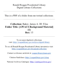 AWACS Background Material] (1) Box: 15