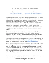 Cpsc 210/310 & Plsc