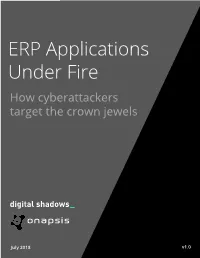 ERP Applications Under Fire How Cyberattackers Target the Crown Jewels