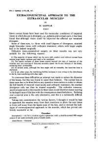 Extraconjunctival Approach to the Extra-Ocular Muscles* by M