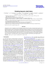 Rotating Baryonic Dark Halos F