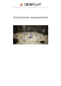 Sound Power Measurement What Is Sound, Sound Pressure and Sound Pressure Level?