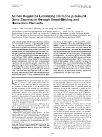Subunit Gene Expression Through Smad-Binding and Homeobox Elements