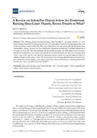 A Review on Substellar Objects Below the Deuterium Burning Mass Limit: Planets, Brown Dwarfs Or What?