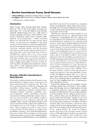 Benthic Invertebrate Fauna, Small Streams