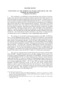 Chapter Eleven Convention on the Marking of Plastic