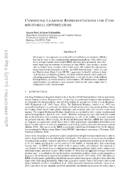Combining Learned Representations for Combinatorial Optimization