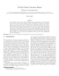 On Nye's Lattice Curvature Tensor 1 Introduction