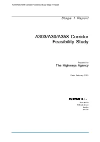 A303/A30/A358 Corridor Feasibility Study Stage 1 Report