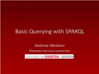 Basic Querying with SPARQL