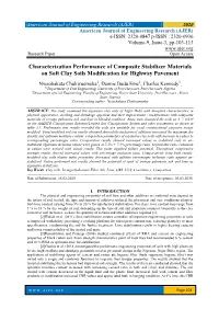 Characterization Performance of Composite Stabilizer Materials on Soft Clay Soils Modification for Highway Pavement