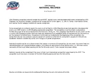 NATIONAL RECORDS - Currently Updated