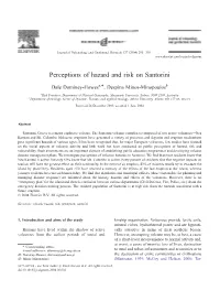 Perceptions of Hazard and Risk on Santorini