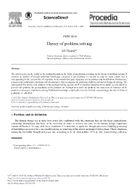 Theory of Problem Solving