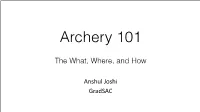 Archery What, Where