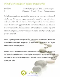 Mindful Meditation Guide and Journal-Mindfulness Exercises Copy