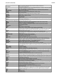 Peter and the Starcatcher Glossary