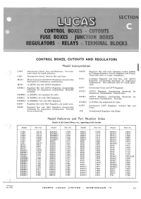 Sec-C Control Boxes, Cutouts, Fuse Boxes, Junction Boxes