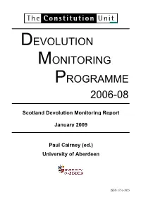 Evolution Onitoring Rogramme 2006-08