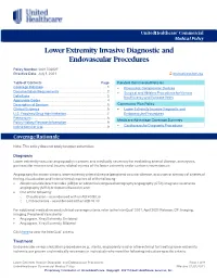 Lower Extremity Invasive Diagnostic and Endovascular Procedures