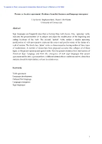 Person Vs Spatial Agreement Final Revision