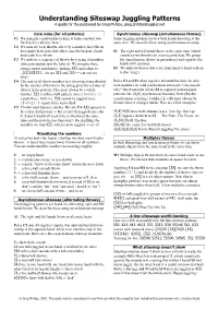 Understanding Siteswap Juggling Patterns a Guide for the Perplexed by Greg Phillips, Greg.Phillips@Juggler.Net