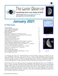 January 2021 Click on Images in This Issue for Hyperlinks