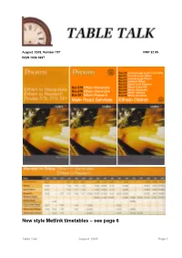 New Style Metlink Timetables Œ See Page 6