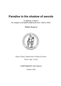 Paradise in the Shadow of Swords